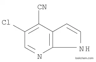 Molecular Structure of 1021339-16-1 (5-CHLORO-1H-PYRROLO[2,3-B]PYRIDINE-4-CARBONITRILE)